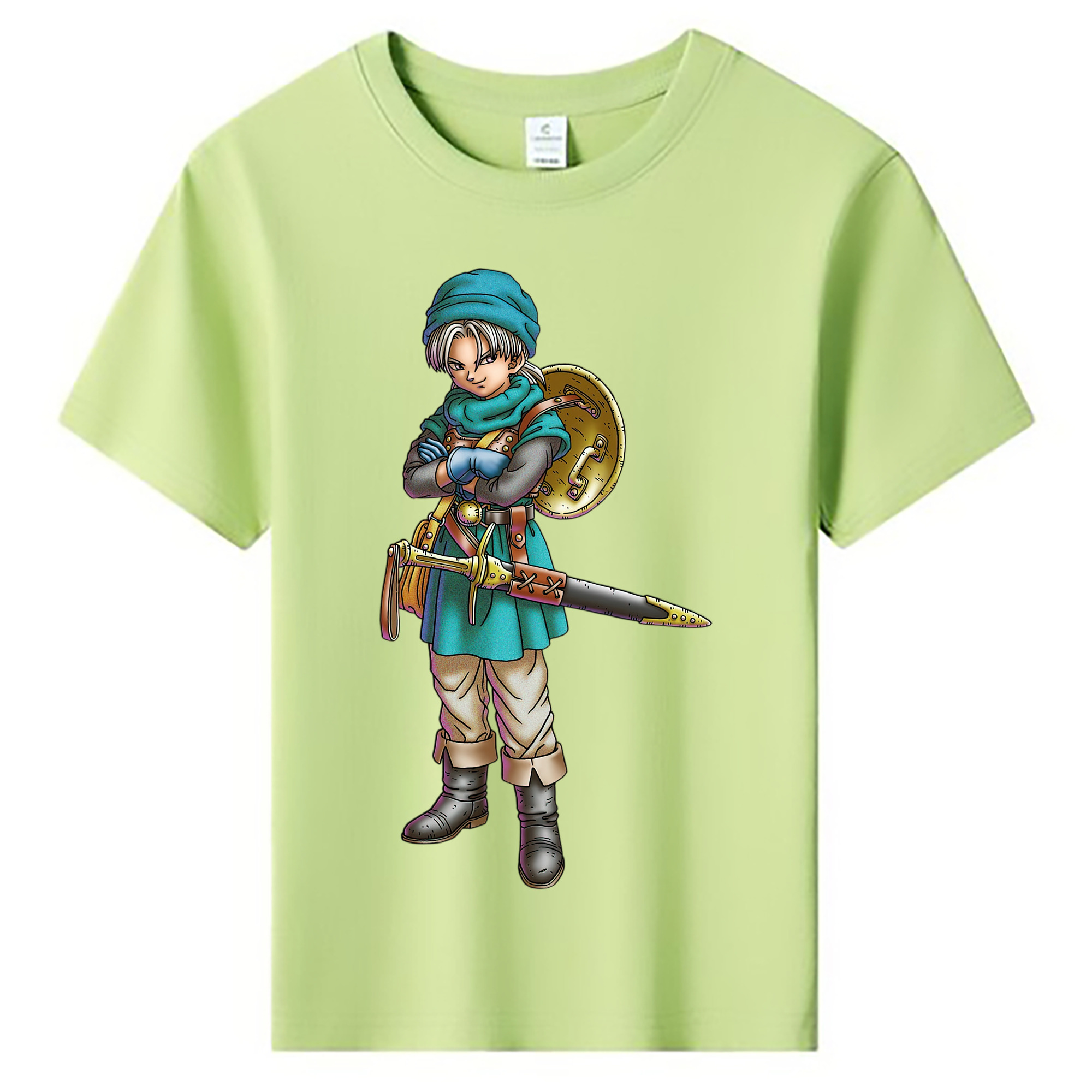 （画像用） ドラゴンクエスト Doragon Kuesuto Dragon Quest 綿100％キッズTシャツ（フロントプリント）